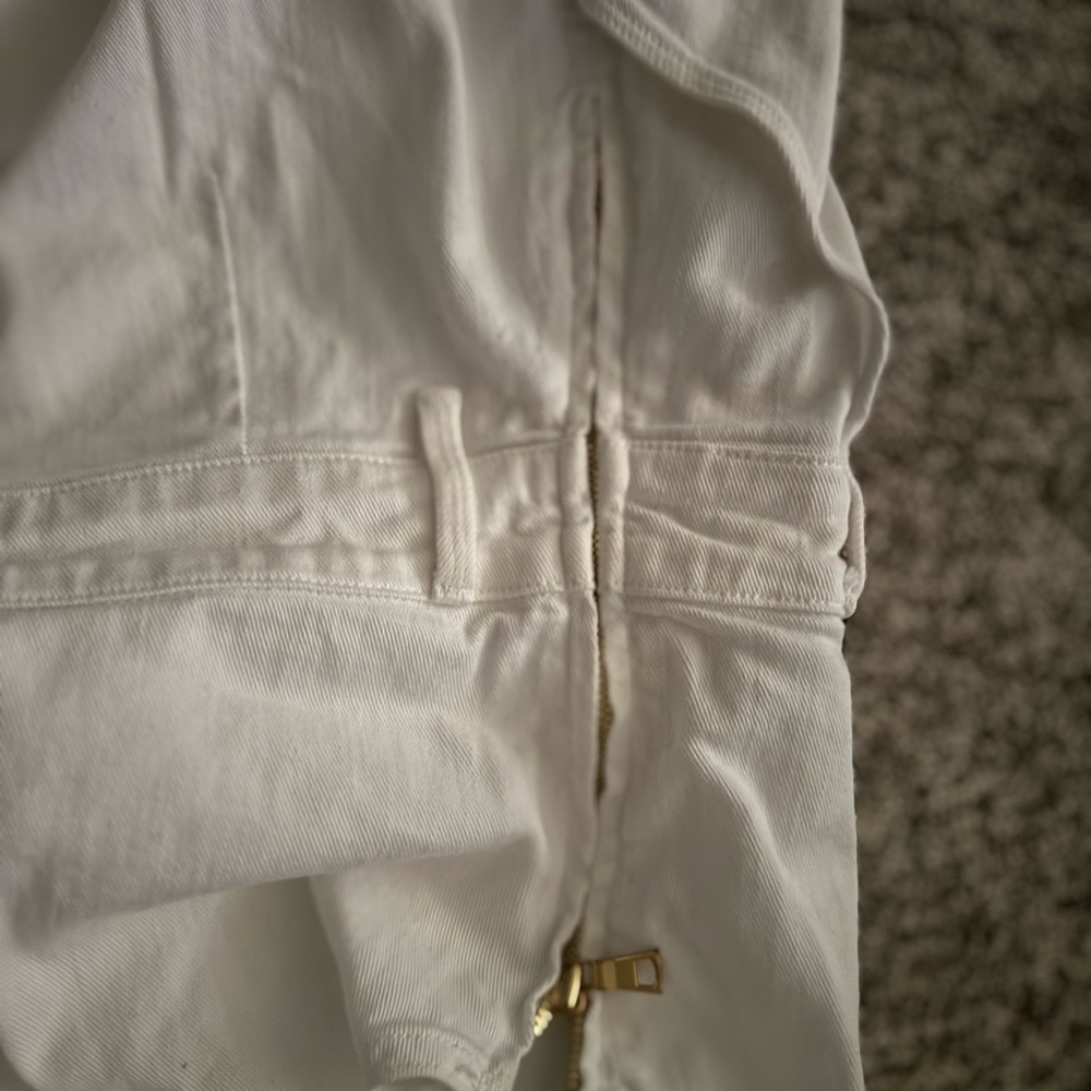 Frame Denim White Mini denim Dress size large - Picture 8 of 8